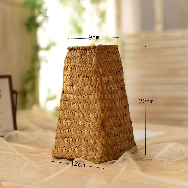 Natural Seagrass Woven Flower Basket Handmade Rattan Planter for Home Decor Indoor Outdoor