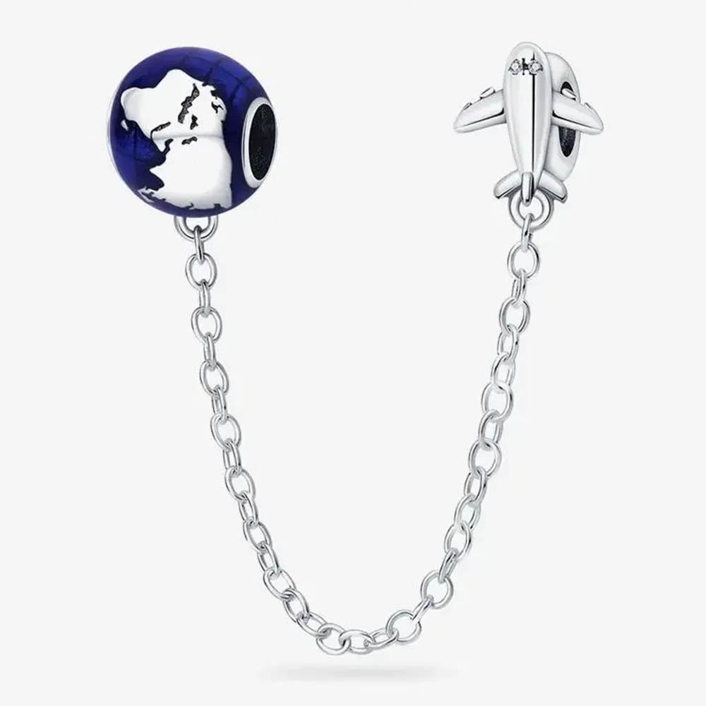 New In Color Zircon Angle Round Clip Bead Fit Pan Original Bracelet Women Copper Safety Chain Jewelry Gift