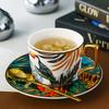 Luxuriöses Keramik-Kaffee-Tassen- und Untertassen-Set Porzellanbecher Knochenporzellan Nachmittagstasse Blumenvase Party-Trinkgeschirr Geschenkbox