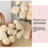 7PCS/Bundle 7 Head Rose Artificial Flower Silk Petals Faux Flower  Home Decoration