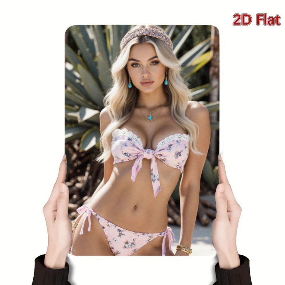 **Vintage 2D Flat Blonde Metal Wall Art for Home Decor, Holiday Halloween Christmas Beach Gift**