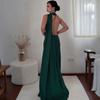Elegant Off-the-Shoulder Backless Criss-Cross Halter Neck Fishtail Evening Dress