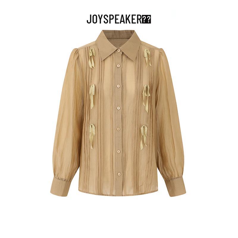 JOY SPEAKER Women s Versatile Loose Long-Sleeve Shirt F