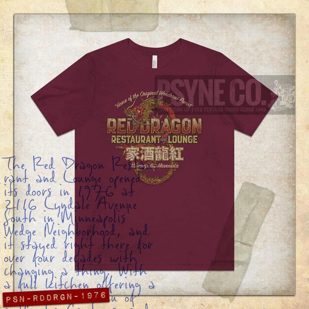 

Red Dragon Restaurant and Lounge 1976 Vintage Men s T shirt 3XL
