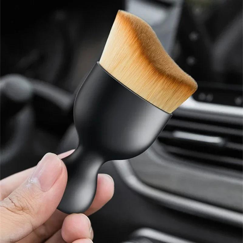 1/2Pc Car Vent Cleaning Soft Brush with Casing Car Interior Cleaning Tool Artificial Car Brush Crevice Dusting Detailing Brush
