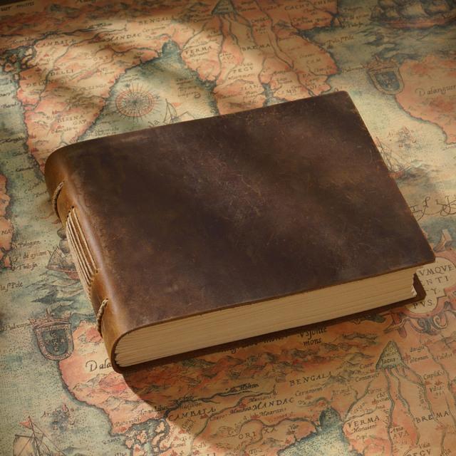 Original Handmade Sketchbook Cowhide Book Vintage Leather Notepad Creative Notebook Diary Gift
