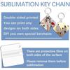 M-Modern-240Pcs Sublimation Keychain Blanks Double Sides 80 MDF Sublimation Keychains Blank With 160 Rings And Clips
