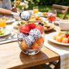 Doppelseitiger Obstlöffel und Melonenlöffel aus Edelstahl mit Holzgriff Küchenwerkzeug zum Ausstechen und Teilen von Früchten