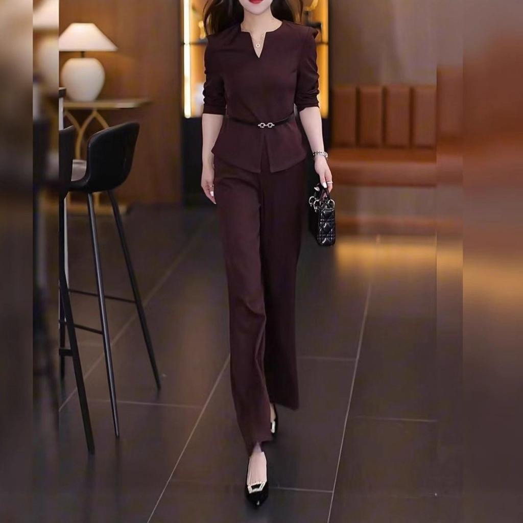 Autumn Korean Style Fashion Goddess Style Top + Temperament Women's Skirt Two-piece Set for Women