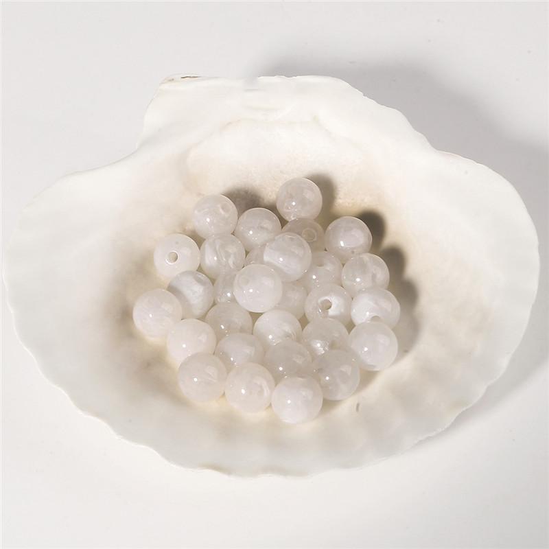8-10mm Small Round Acrylic Beads for DIY Children's Necklaces and Earrings