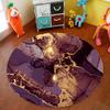 Marble Quicksand Round Carpet Office Chair Mat Computer Desk Mat Bedroom Decoration Living Room Mat Bedroom Coffee Table Mat