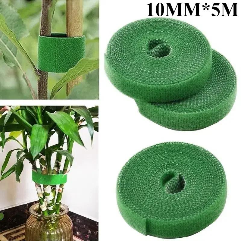 

Нейлонова пов язка для рослин Гачок Петля Зав язки Фіксовані затискачі Регульована зелена застібка Стрічка Бамбукова тростина Опора Аксесуари для саду 10MM*5M(3PCS)