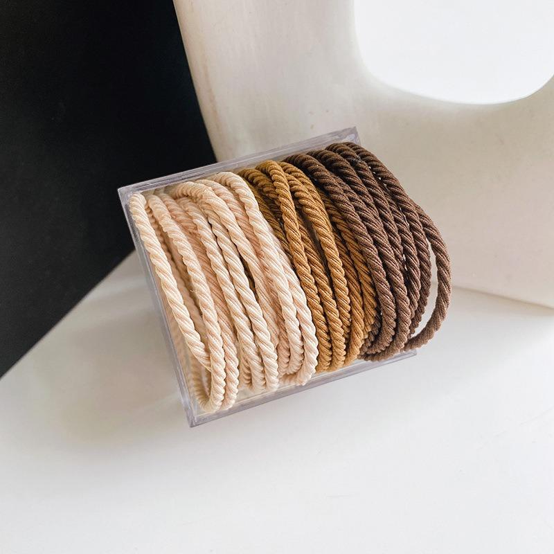 Barrel 100 Basic Seamless Hair Ring Thread Non-slip Head Rope High Ponytail Hair Rope Rubber Band