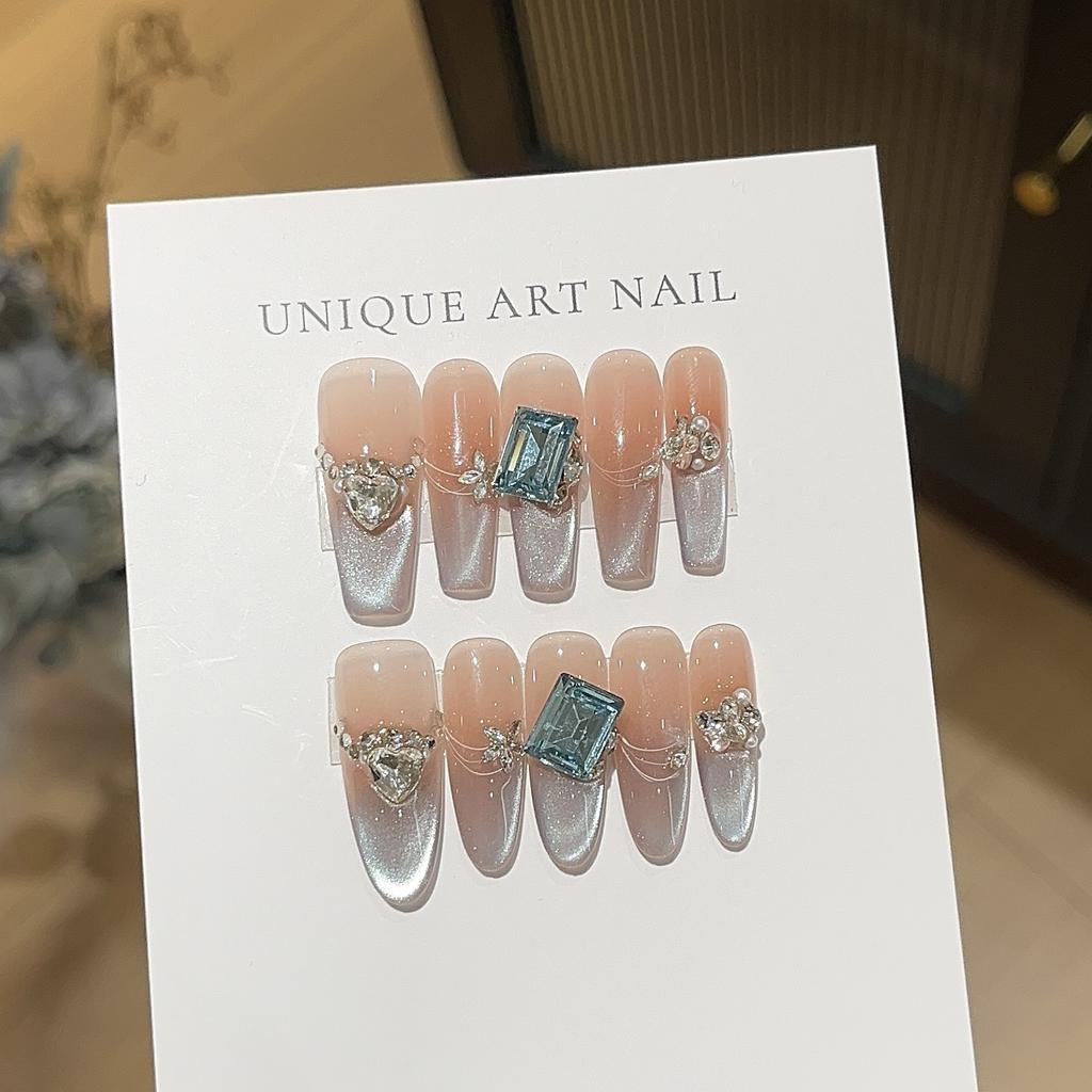 Ice Blue Milk Jelly Gentle Smudge Blush Gradient Maoyan Lake Blue K9 Rock Candy Drill Wear Armor