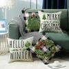 New Christmas Tree Elements, Garland Elements, Living Room Sofa Decoration, Warm Atmosphere, Letter Print Cushions