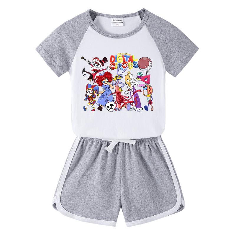 2026 Kids' Summer Outfit: Unisex Baby Short Sleeve T-shirt & Shorts Set for Casual Sports