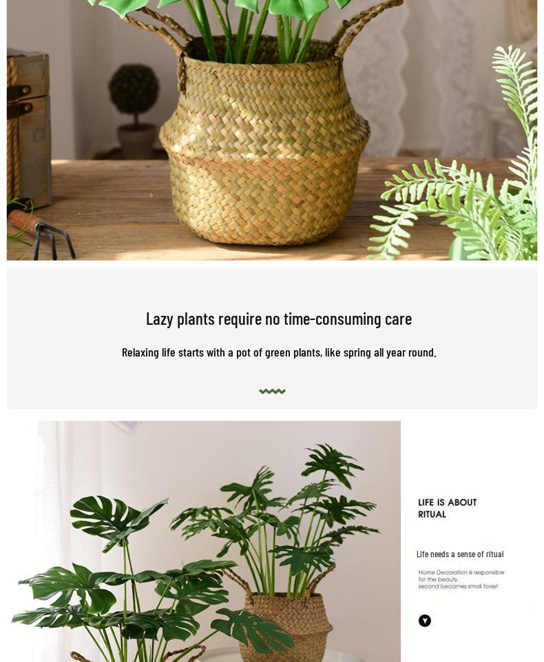 Nordic Green Artificial Plants: Dried Flower Ornaments for Home or Office Decor