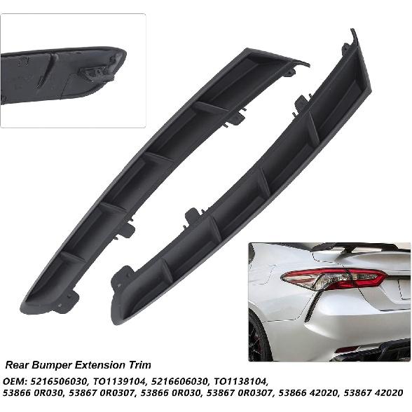 Stoßfängerverlängerung hinten Zierleiste 2 Stück Links und Rechts Stoßfängerverlängerung hinten Zierleiste 5216506030 TO1139104 53866 0R030 Passend für 2018 bis 2022
