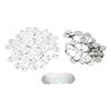 100 Set Pin Back Button Parts Tinplate Plastic Base Rustproof Widely Used Button Making Supplies for