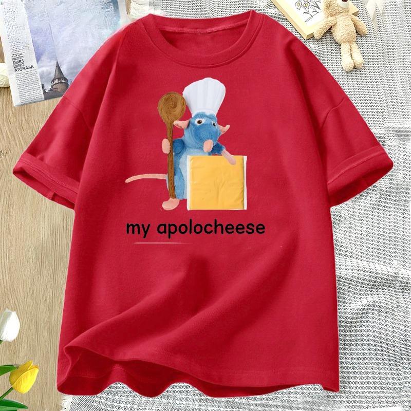 Funny Rat Plush Cheese Meme Tshirt Cotton Rat Graphic T Shirts Women Unisex Fashion O Neck Tee Shirt Casual Short Sleeve Tshirt