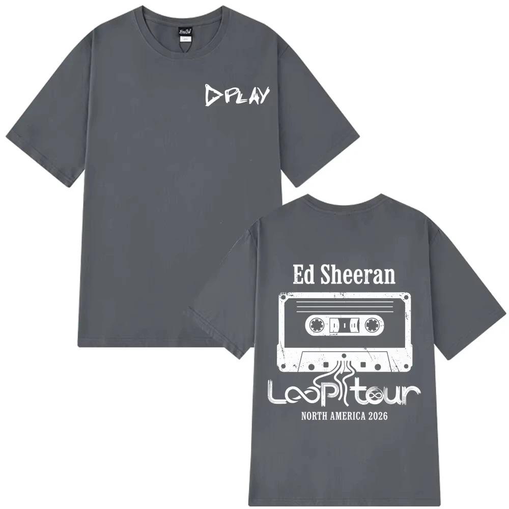 Ed Sheeran Loop Tour 2026 Vintage Graphic Tees Men Women Fashion Clothing Unisex Streetwear Trendy Cotton Classic hot product