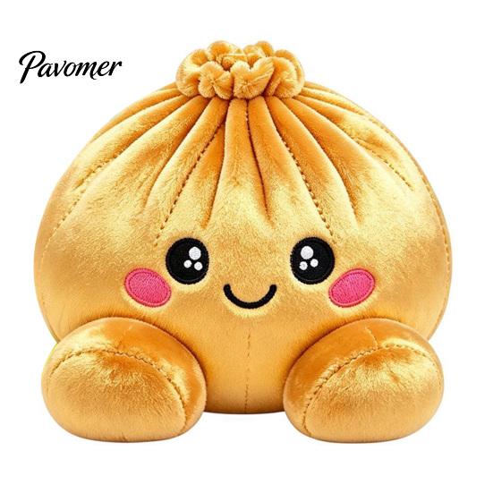 Stress Relief Squeeze Toy Giant Dumpling Pillow, Cute Plush Stuffed Steamed Bun Toy, Kawaii Doll Slow Rebound Soft Stretch Decompression Fidget