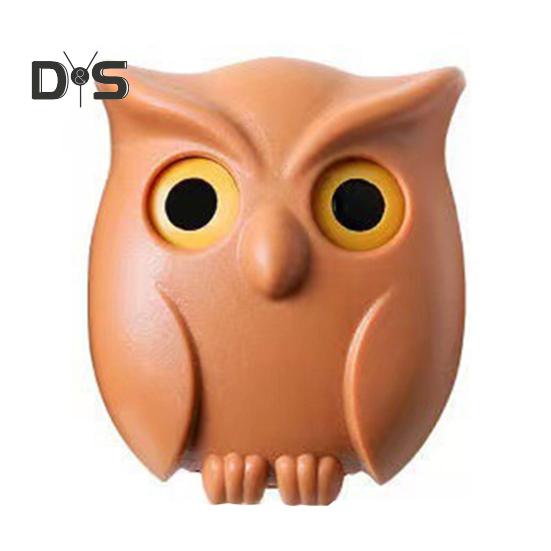 

Держатель для ключей в виде совы, магнитные крючки для ключей Wink, грузоподъемность 5,5 фунтов, простая установка, мини-держатель для ключей в виде совы, настенное украшение коричневый