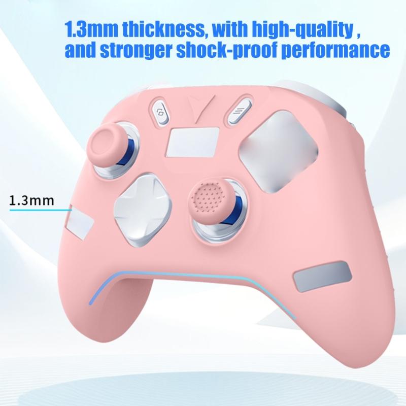 Flexible Protector Case for 5 Wireless Game Controller Silicone Cover Game Handle Sleeve Scratchproof Skin
