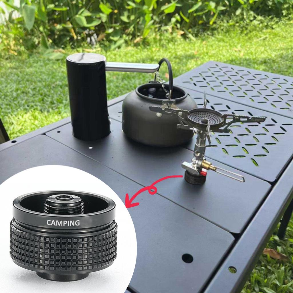 Aluminum Alloy Camping Stove Adapter Portable Stove Propane Adapter Small Gas Tank Adapter for Outdoor Backpack Hiking