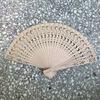 Sandalwood Fan, Original Wood Fan, Ancient Style Folding Sandalwood Fan, Chinese Style Handmade Wooden Fan, Sandalwood Folding Fan, Hollow-Carved