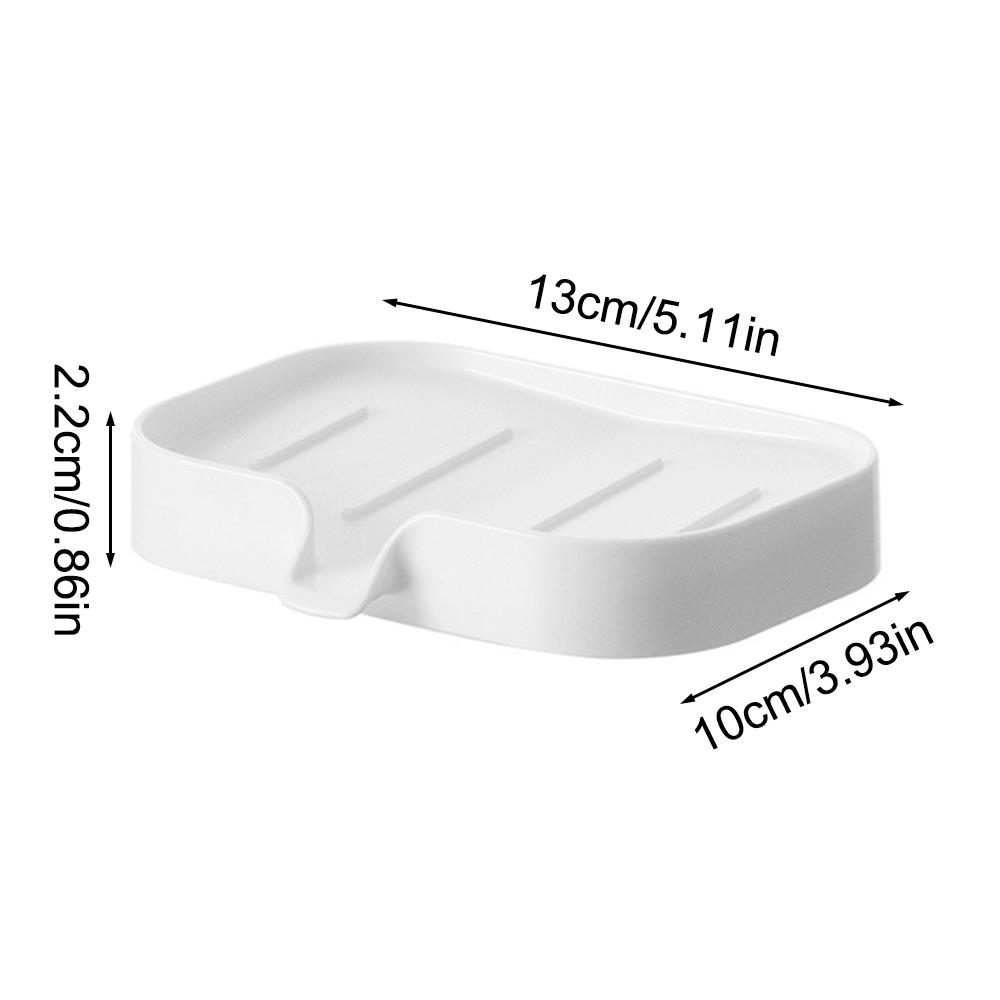 

Household Soap Box No Water With Water Soap Box Wall Hanging Countertop Dual-Purpose Drain Rack For Bathroom Kitchen White