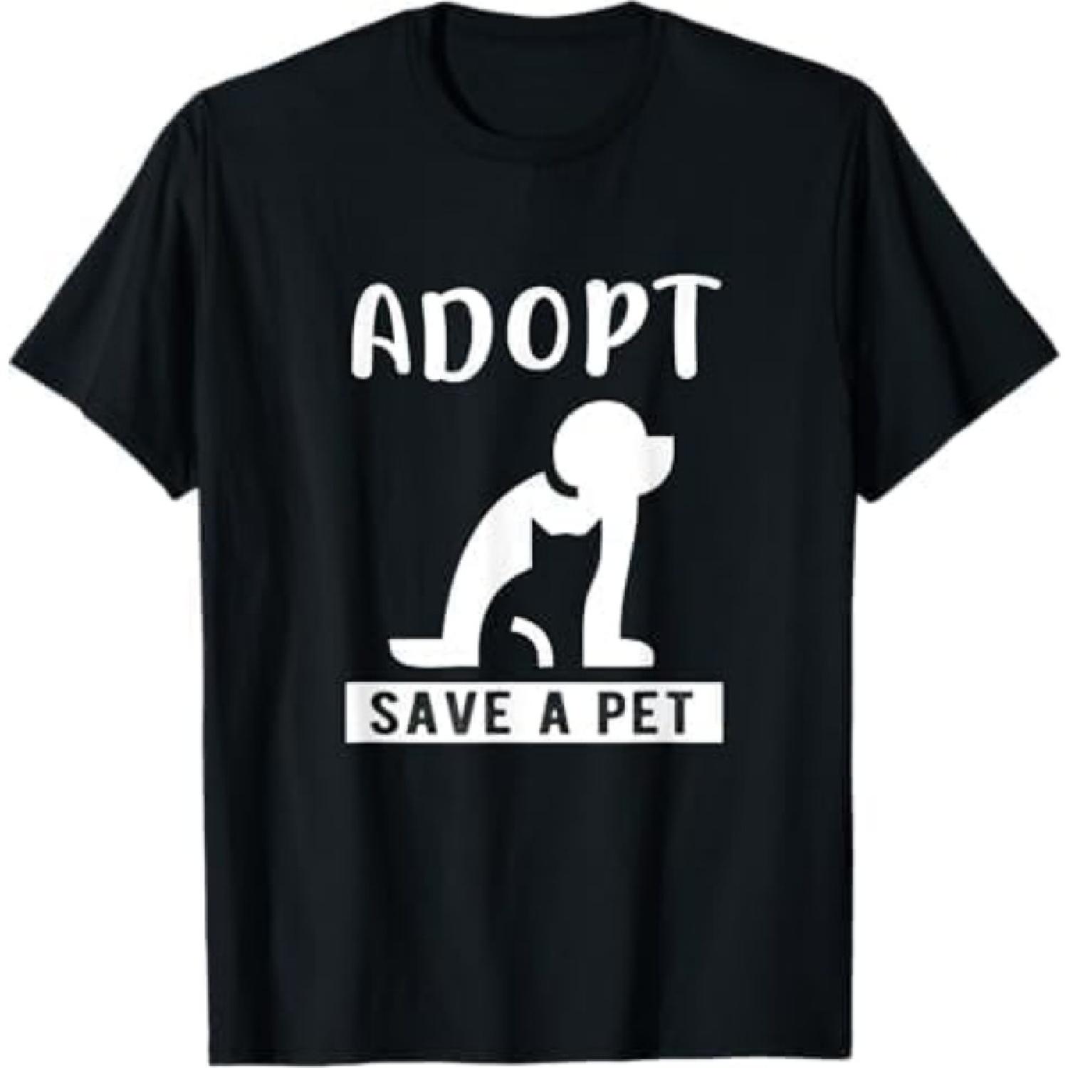 Adopt Save a pet Cat and Dog Animals Rescue T-Shirt HAH Mens Womens Longsleeve Sweatshirt Hoodie Black(1) S