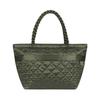 Naraya Ribbon Bag, Boat Shape, Small (Green Gray)