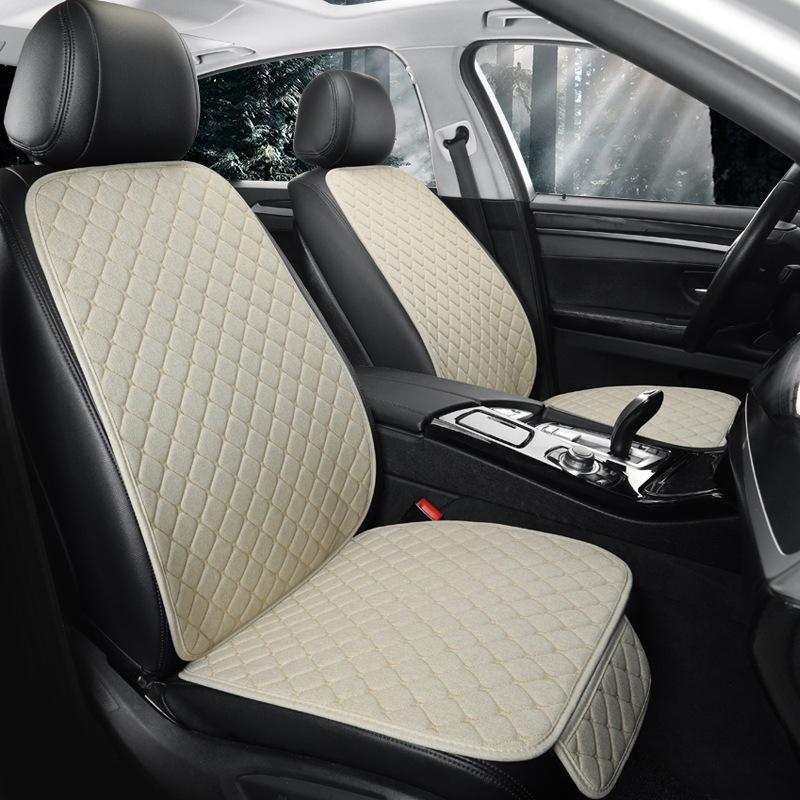 Car Seat Cushion Four Seasons Universal Non-slip Single + Backrest, Three-piece Set
