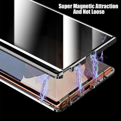 Adatto per Samsung S25ultra Custodia per Telefono Cellulare Anti Peeking Magneto 24 23 22 Vetro Bicolore Metallo Custodia Magnetica