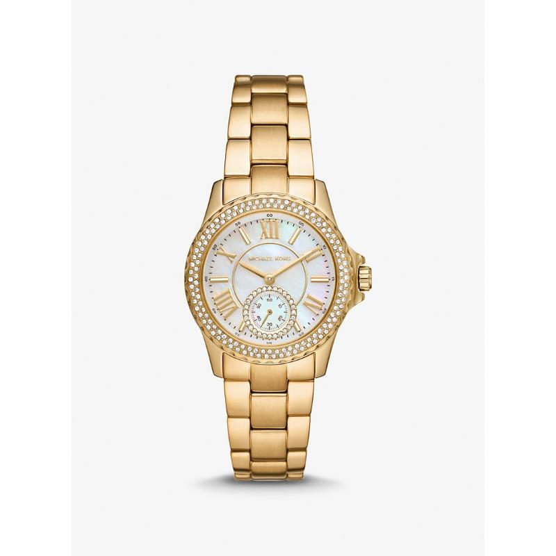 

Мини-часы Michael Kors Everest с паве, золотистого цвета, MK7363 золотой