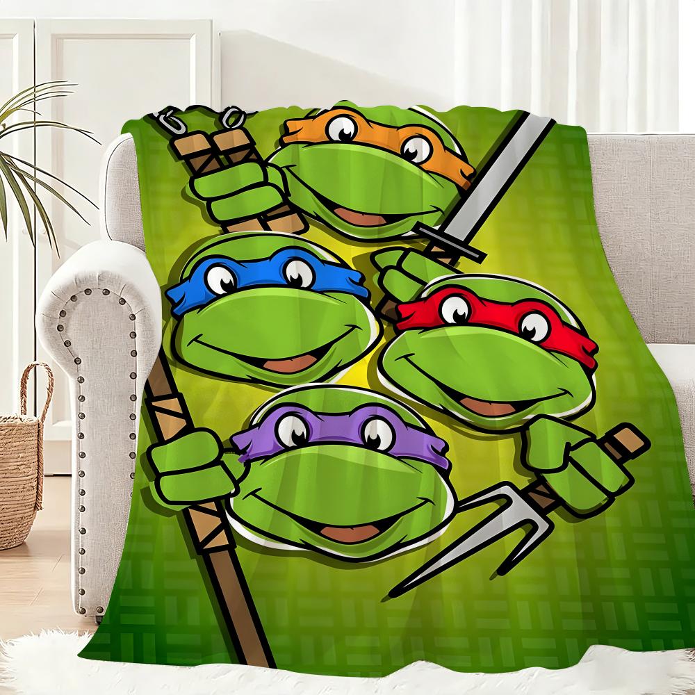Mutant and Ninja Turtles Throw Lightweight 240g Flannel Blanket Soft Skin-friendly for Summer Cooling 75x90cm