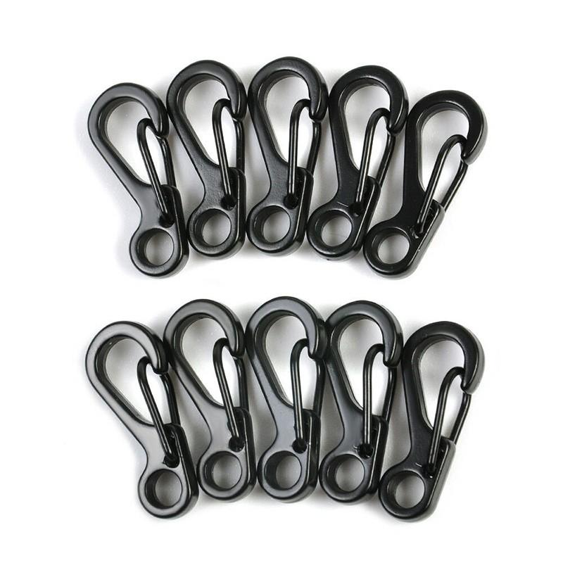 Small CARABINER CLIPS Clip ~ SNAP HOOK Key Ring Buckle Handbag Bag Camping Part чёрный
