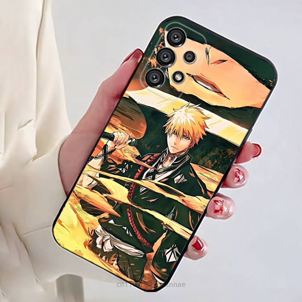 Kurosaki Ichigo B-Bleach Rukia Phone Case For Samsung Galaxy A13,21s,22,31,32,52,53,71,80,A91 Soft Black Shell
