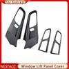 Carbon Fiber Car Interior Door Handle Panel Decoration Frame Cover Trim for Ford Ranger Everest 2015 - 