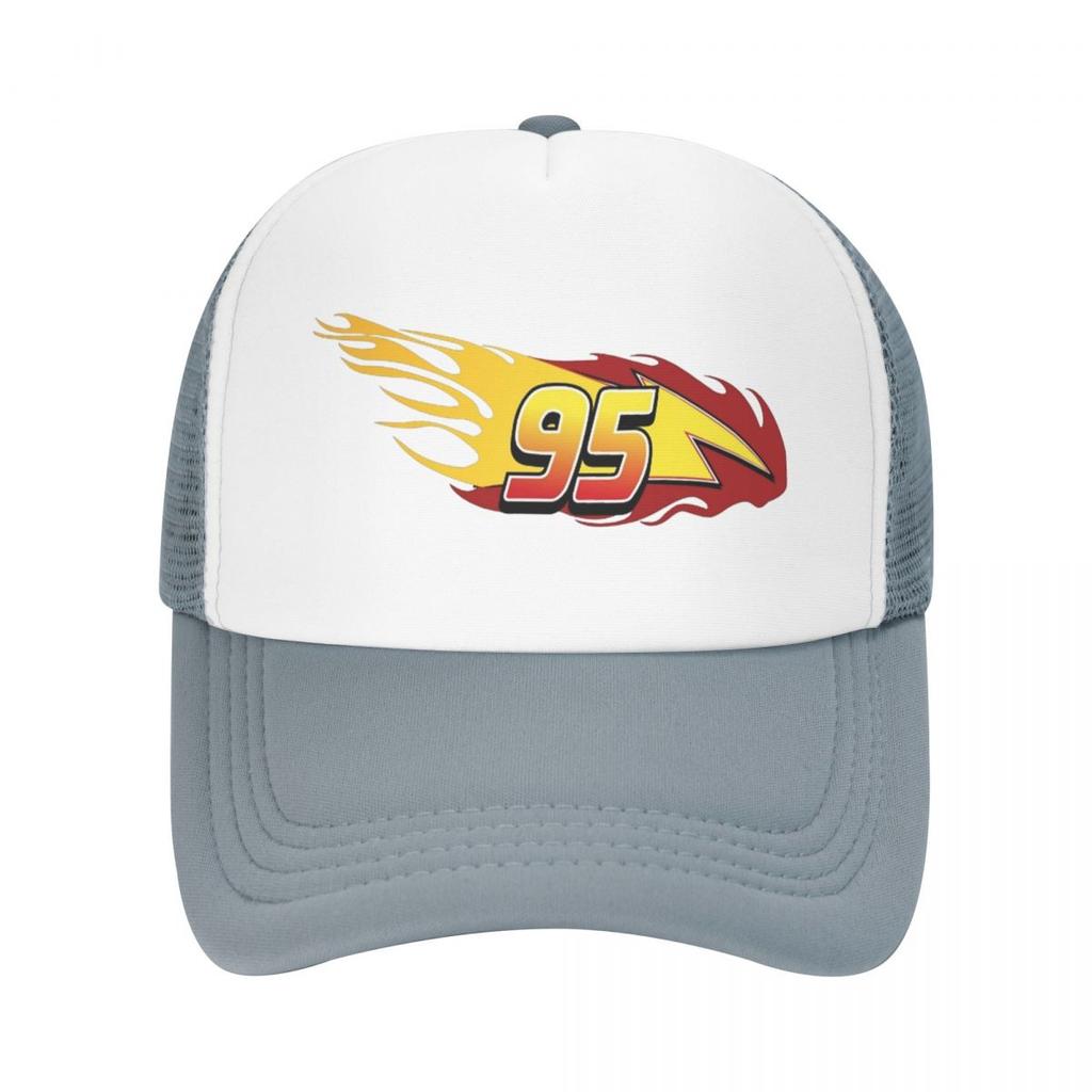 Lightning Mcqueen Number 95 Fire Sally Mesh Caps Merch for Men Women Adjustable Snapback Mesh-Back Summer Breathable Hats