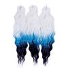 FREEDOM Synthetische Flecht-Haarverlängerungen Tief Gewellt 24 Zoll Lang Lockige Braids Haare Ombre Braun Regenbogen Twist Häkel-Haar