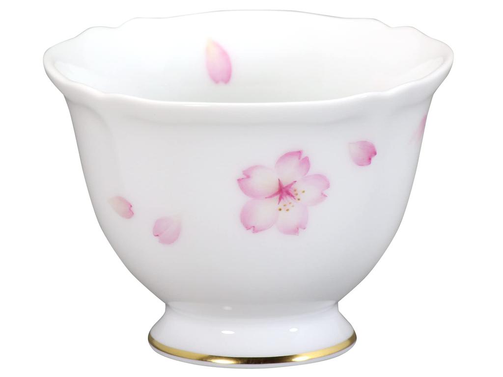 Okura Pottery [Hand-painted] Sakura No. 76 Sake Cup, Approx. 100cc, Made In Japan, 76CCN/C303