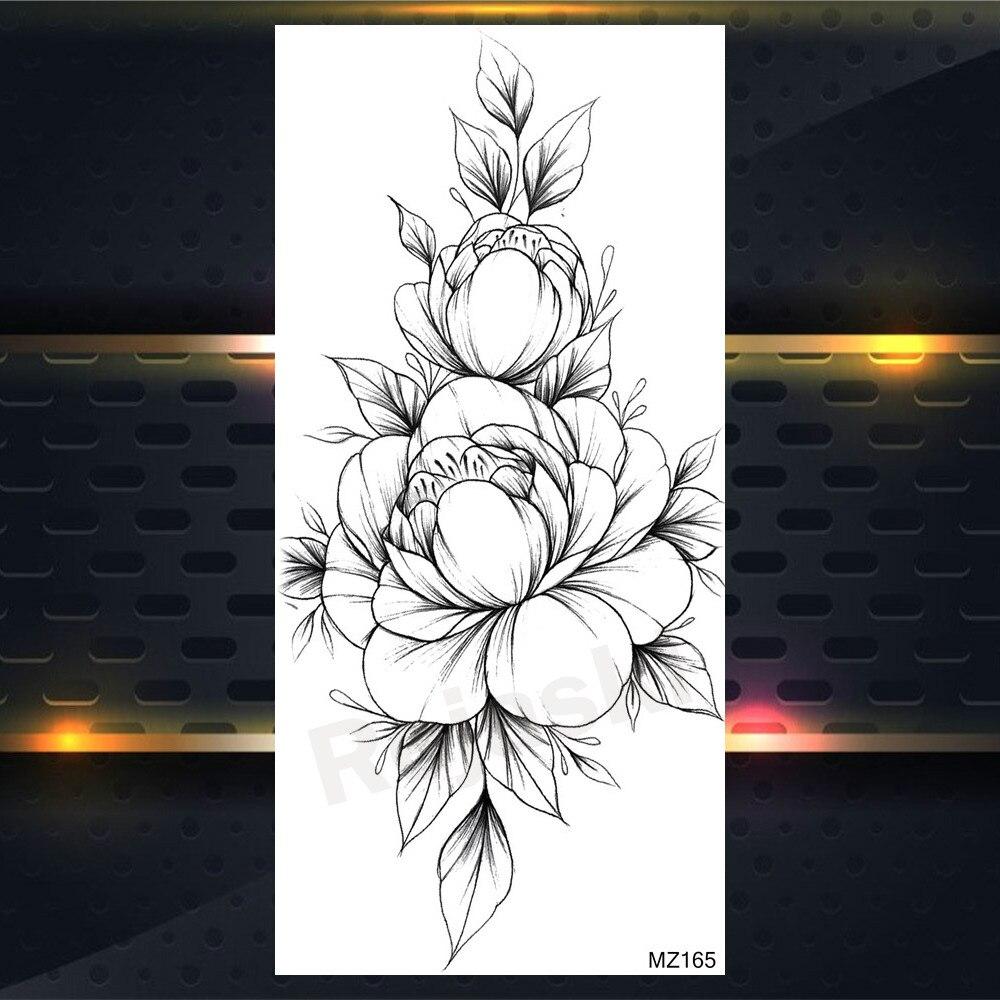 Adler Temporäre Tattoos für Männer Frauen Wolf Schwarz Tier Tattoo Tiger Wald Elch Geometrie Berg Fake Tatoo Skorpion Hände Arm