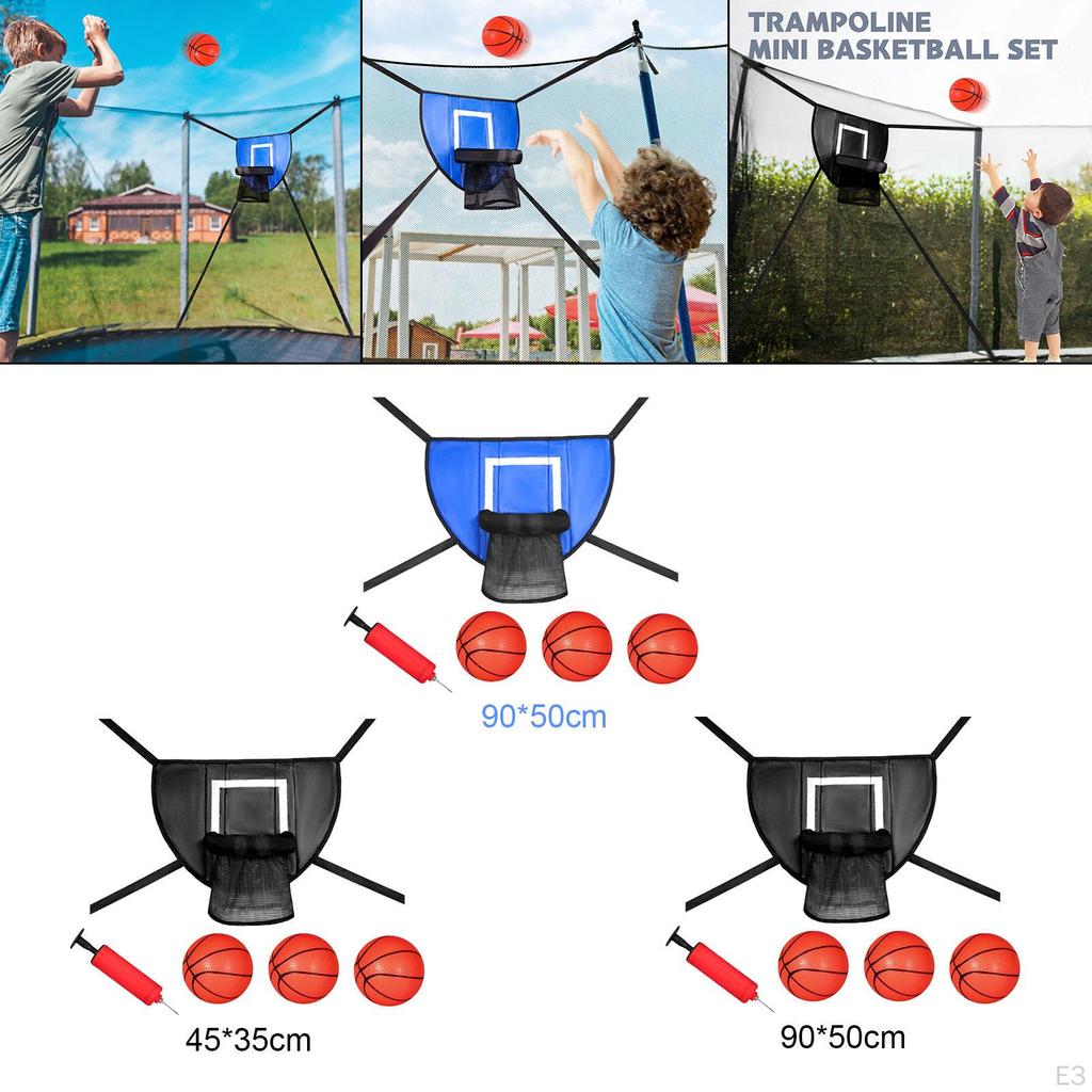 Basketball Hoop for Trampoline Rack Easy Installation with Pump and Ball Lightweight