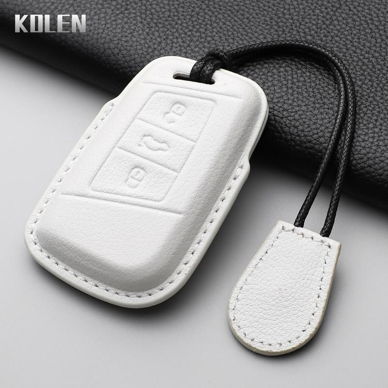 Genuine Leather Auto Key Fob Cover Case Housing Remote Fit For Vw Volkseagen Passat B8 Magotan Fit For Skoda Superb A7 Kodiaq Seat Protected Key