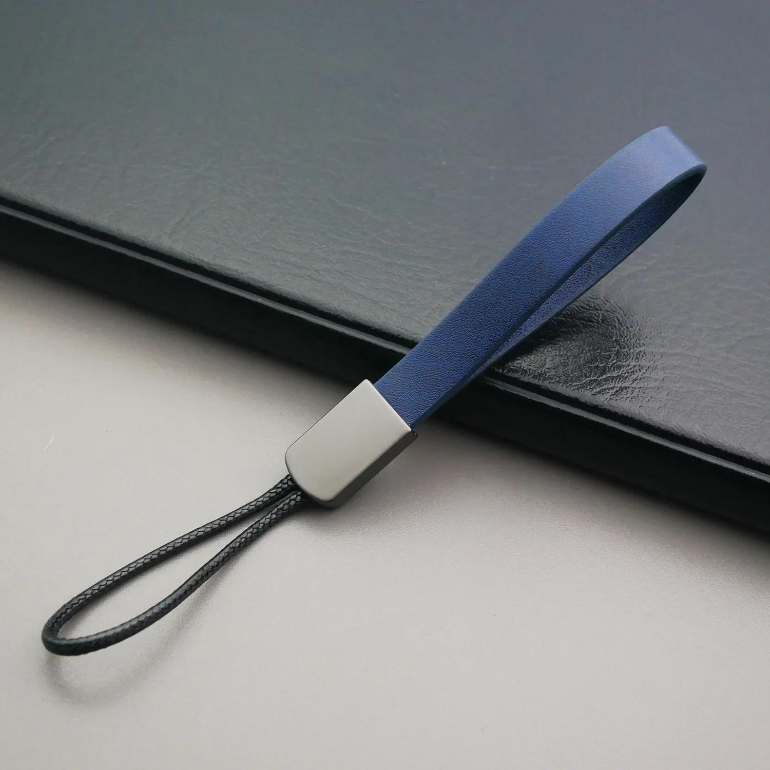 

Custom Name Simplicity Keychain Short Lanyard Wrist Rope Anti-lost Keyring Car Moto Bag Pendant for Fashion Key Ring Chain Gift Custom Text синий