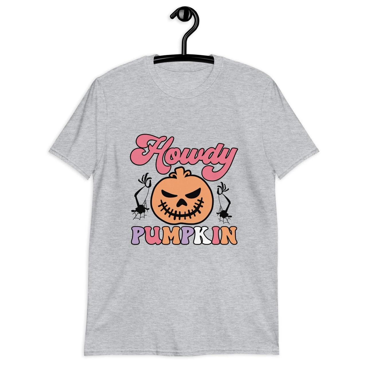 Howdy Pumpkin Tee – Western Fall Vibes Short-Sleeve Unisex T-Shirt XL