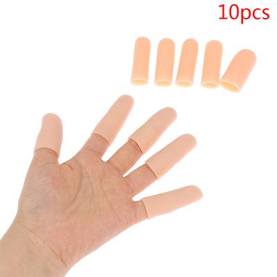 Tube de Gel de Silicone, Bandage pour les mains, protège-doigts, soulagement de la douleur, capuchon de pouce, 10 pièces/ensemble