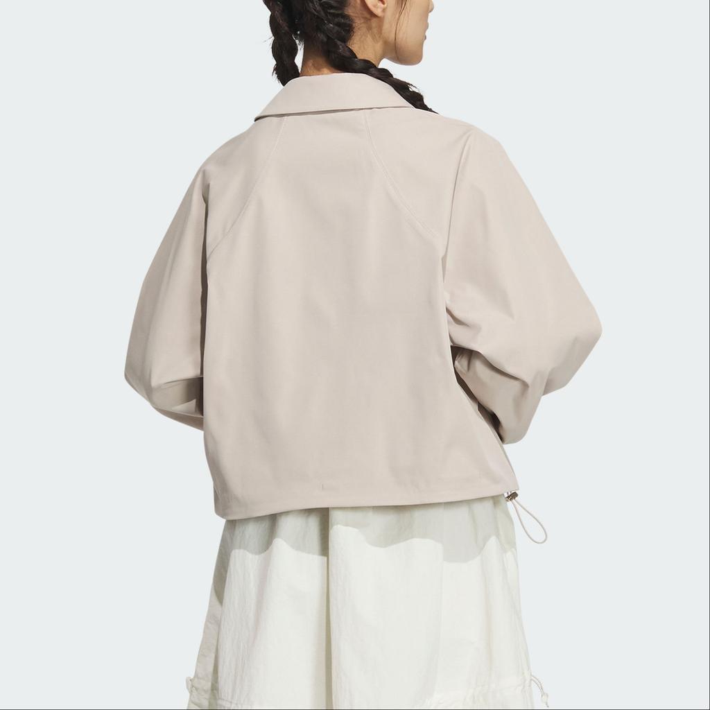 adidas TECH PREMIUM WOVEN JACKET Jackets & Coats Women's Beige Yellow JJ1111
